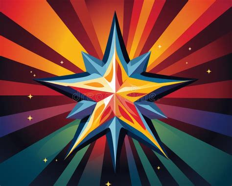 illustration   star  rays coming    stock illustration