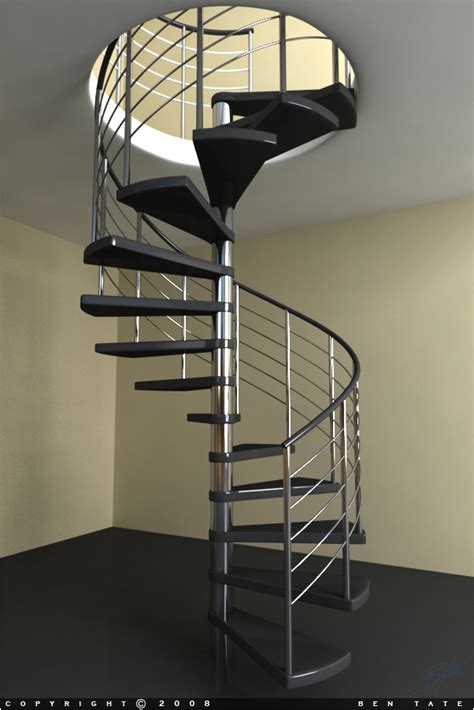 Model A Modern Spiral Staircase In 3ds Max