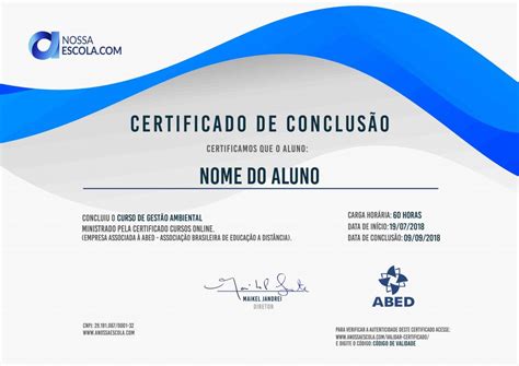 Curso De Gest O Ambiental Gratuito Certificado V Lido