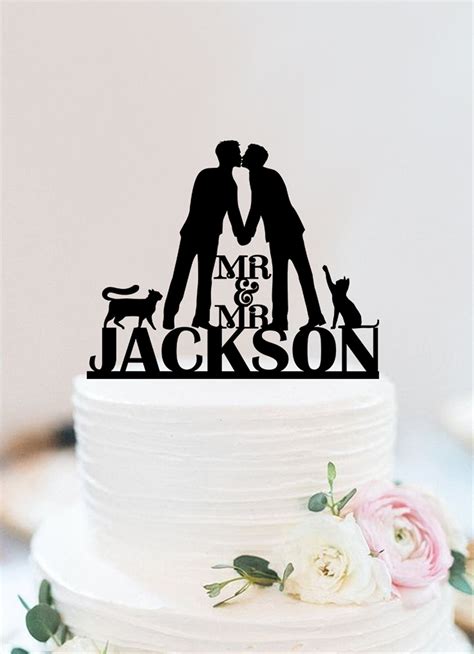 Gay Wedding Cake Topper Same Sex Custom Cake Topper Etsy