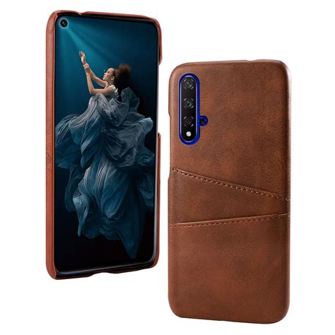 For Huawei Honor 20 Case PU Leather Back PC Back Case With Card Slots