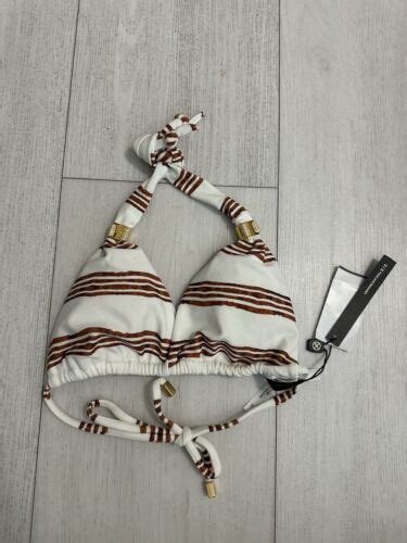 NWT Vix Paula Hermanny Bikini Top Sz S Striped EBay