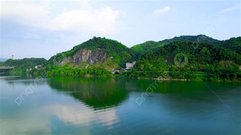 nen nui song va song hoai hoa ho nam thanh pho  qianyang phong canh