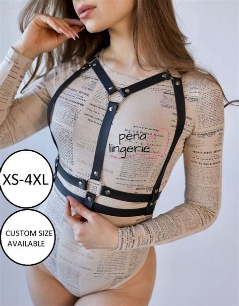 Leather Chest Harness For Woman Leather Cage Harness Bra Harness Lingeries Top Lingerie