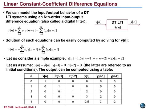 PPT - LECTURE 06: DIFFERENCE AND DIFFERENTIAL EQUATIONS AND THEIR ... 