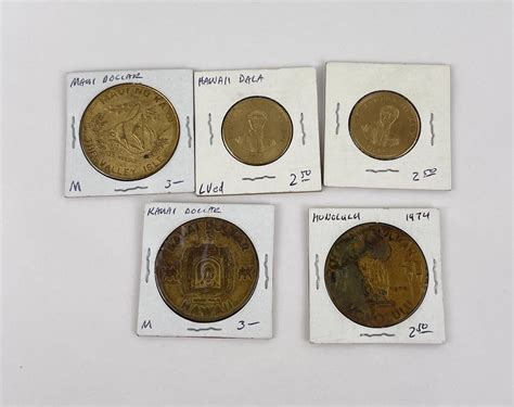Group Of Hawaiian Dollar Coins
