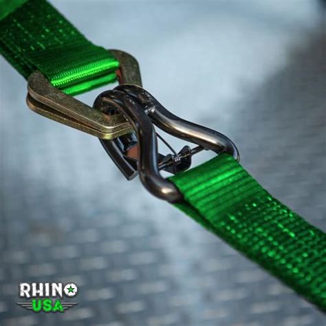 Rhino Usa Ratchet Tie Down Straps Pk Lb Guaranteed Max Break