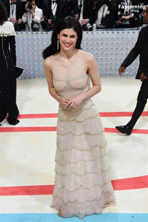 Alexandra Daddario Shows Off Her Flattened Tits At The 2023 Met Gala In NYC 59 Photos