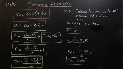 Suceciones Aritméticas Hallar La Suma De 100 Primeros Números