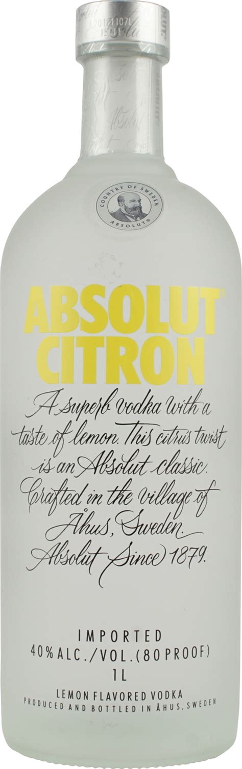 Absolut Citron Wodka Liter Vol Ber Vodkas