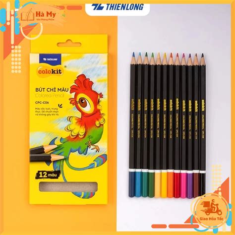 Hộp bút chì 12 màu Colokit CPC-C06 Thiên Long | Shopee Việt Nam