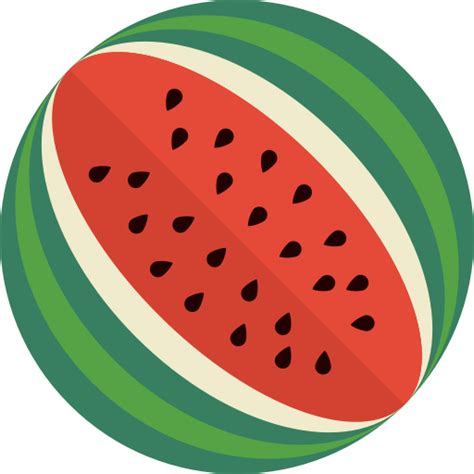 Rounded Water Melon Download Free Icons