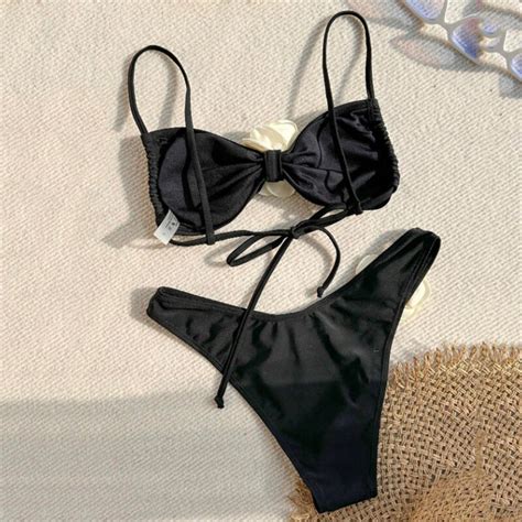 Sexy Floral Micro Bikini Women Swimsuit Female Swimwear Thong Bikinis Set Brazilian Beach