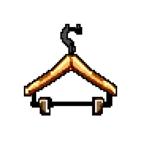 Closet Hanger Clothes Game Pixel Art Vector Illustration 23874956