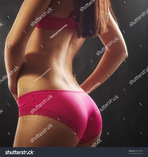 Sexy Female Back Lingerie On Dark Stock Photo Edit Now 28104244