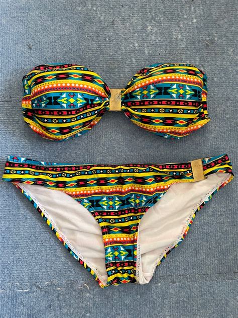 Aztec Bikini Set Women S Fashion Swimwear Bikinis Swimsuits On Carousell