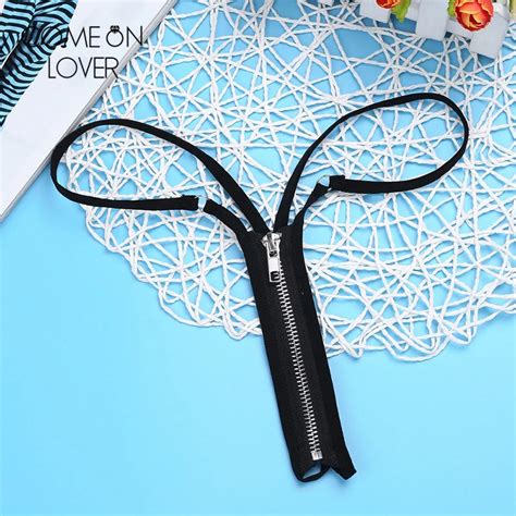 Comeonlover Sexy Latex Briefs Underwear Zipper Underpants Faux Leather Bikini Erotic Lingerie G