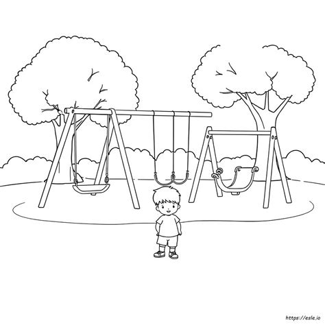 Playground Safety Coloring Pages