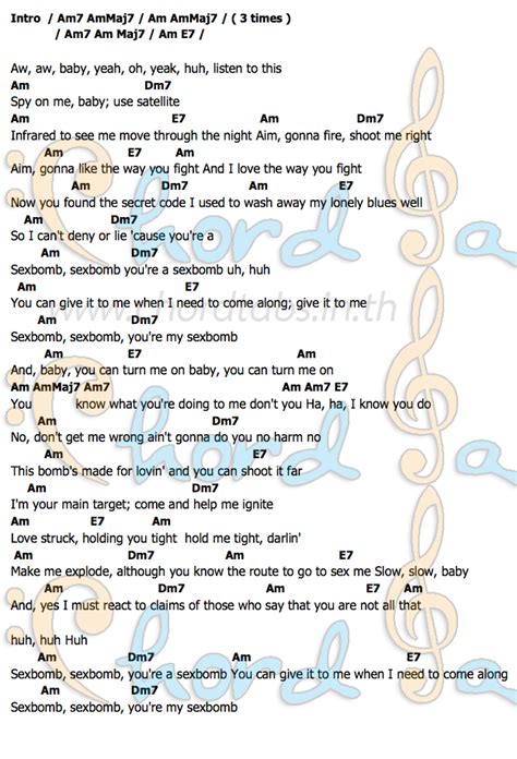 Sex Bombคอรด คอรด Sex Tom Jones