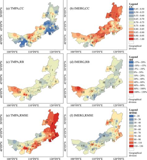 Spatial Distribution Of Monthly Precipitation Product Statistics For