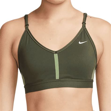 Nike Dri Fit Indy Sports Bra Cargo Khakialligatorwhite Tennis Shop