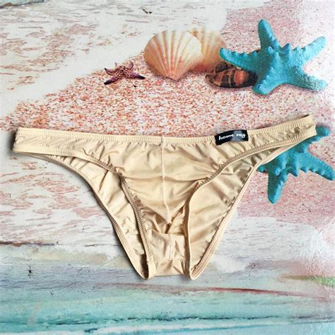 Men S Ice Silk Underwear Sexy Low Rise Mini Bikini Briefs Lingerie Pouch Panties Ebay