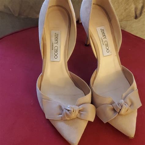 Jimmy Choo Shoes Jimmy Choo Nude Suede Stiletto Heels Poshmark