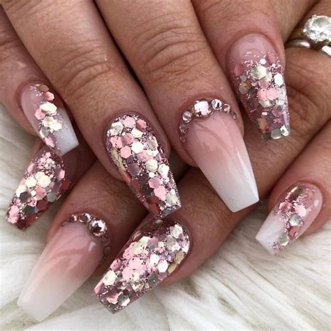 Nude Nails White Nails Glitter Nails Coffin Nails Nail Pro Nail