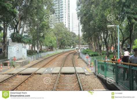 The Light Rail Transit In Tuen Mun Hk Editorial Photography Image Of