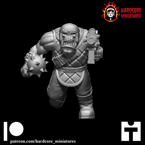 D Printable Space Orcs DS Heads By Hardcore Miniatures