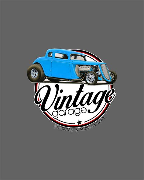 Vintage Garage Hot Rod Digital Art By Paul Kuras Pixels