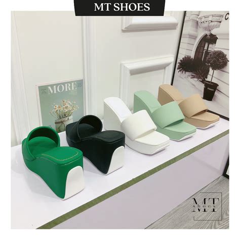 Mua Dép xuồng cao cm bản ngang đế phối màu siêu Hot chất mềm nhẹ đi êm hàng chuẩn loại siêu