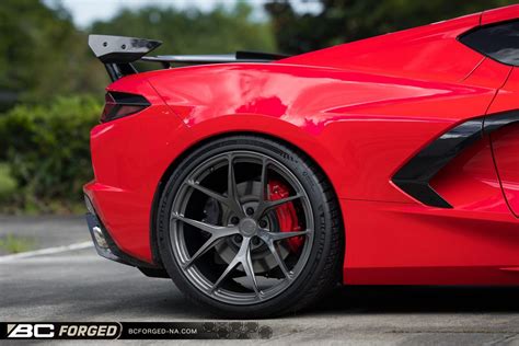 Chevrolet Corvette C8 Stingray Red BC Forged RZ21 Wheel Front