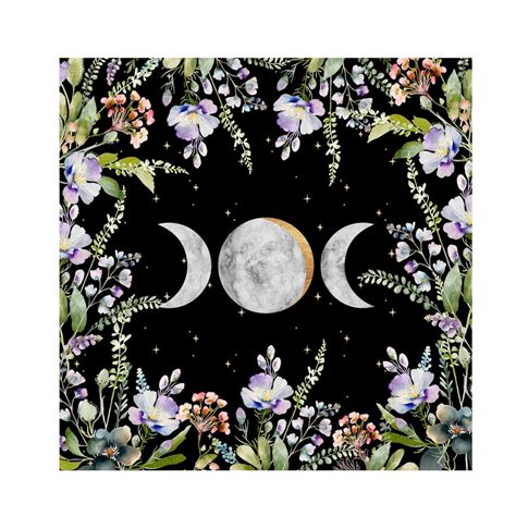 Triple Moon Altar Cloth Alter Cloth Tarot Cloth Tarot Cloth For Spread
