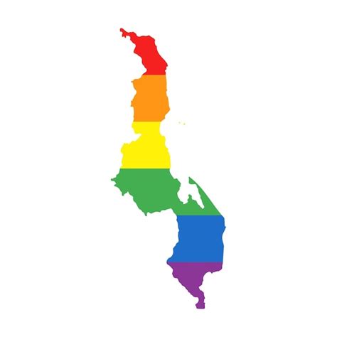 Bandeira Do Arco Ris Do Orgulho Gay Lgbtq Mapa De Vetor Premium