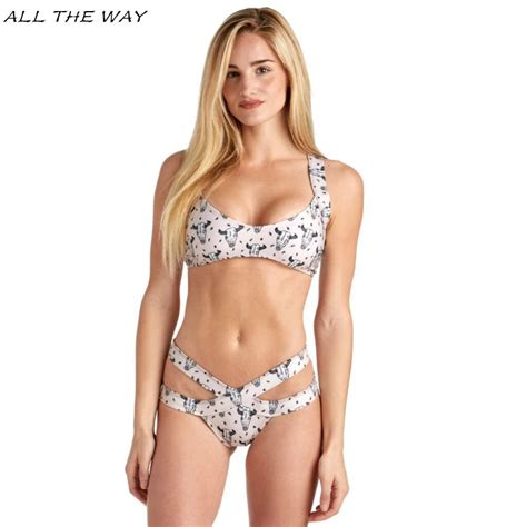 Maillot High Waist Bikini Set Sexy Midriff Swimsuit Women Push Up Bandage Halter Beach Wear