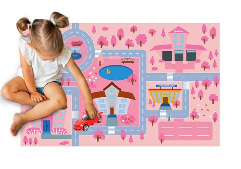 Pista De Carros Hot Wheels Cidade Tapete Em Lona Para Crian