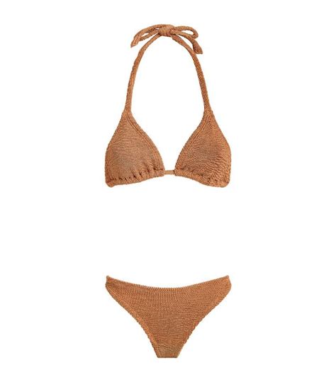 Hunza G Metallic Tammy Bikini Brown Editorialist
