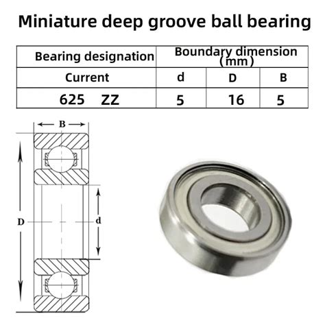 Jual Ball Bearing 625ZZ 625Z Deep Groove 625 ZZ 5mm x 16mm x 5mm ...