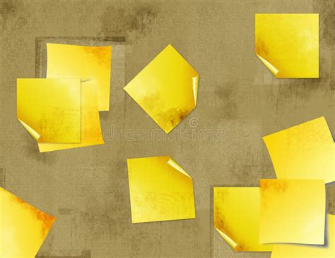 Grungy Post It Notice Board Stock Illustration Illustration Of Line