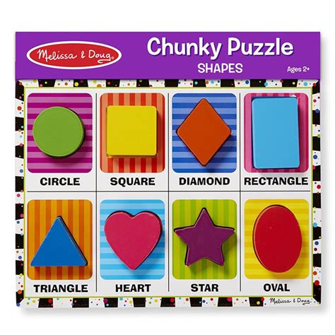 Shapes Chunky Puzzle, 9" x 12", 8 Pieces - LCI3730 | Melissa & Doug ...