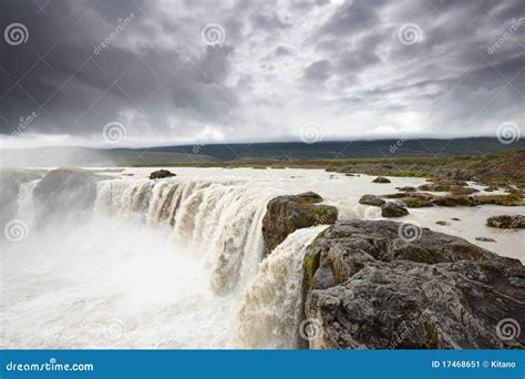 Godafoss Falls, Iceland stock image. Image of landscape - 17468651