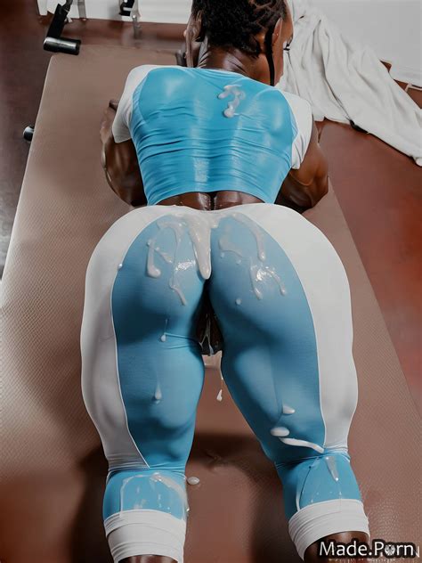 Porn Image Of African Muscular Sports Cum In Pussy Woman Cum On Thigh Created By AI