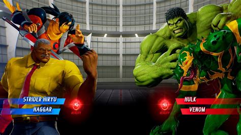 Orange Strider Hiryu Yellow Haggar Vs Hulk Green Venom Marvel Vs