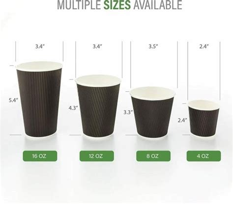 SEZ 4OZ 120ML Black Pack Of 1000 Ripple Paper Disposable Coffee Cups