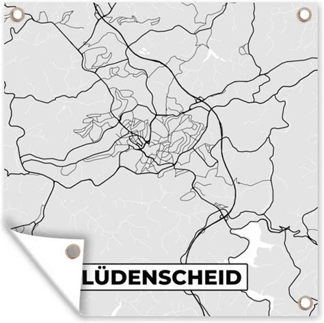 Tuinposters Duitsland Plattegrond Lüdenscheid Kaart Stadskaart