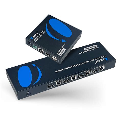 Orei 4k60hz 4x1 Hdmi Kvm Extender Switch Upto 230 Ft Uhd41 Ex230 Kvm