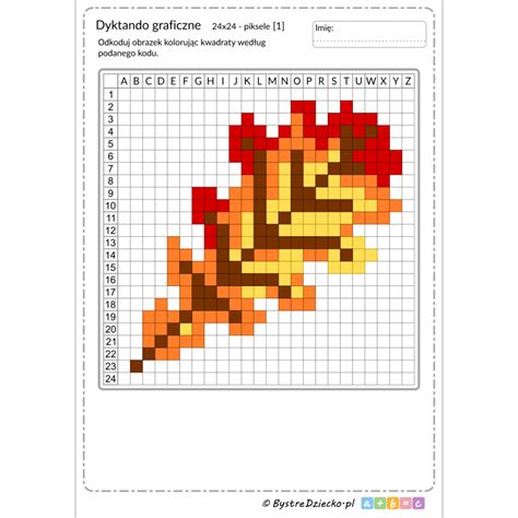 Kolorowe Dyktando Graficzne Jesienne Drzewo Odkoduj Obrazek