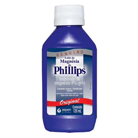 Leite De Magnesia Solta O Intestino - Leite de Magnésia Phillips Original 120ml | Droga Raia
