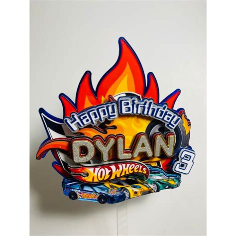 Hot Wheels Cake Topper Birthday Cake Topper Layered Personalized Cake Topper Shopee